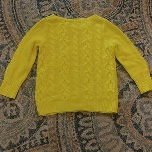 LOFT CABLE KNIT YELLOW SWEATER